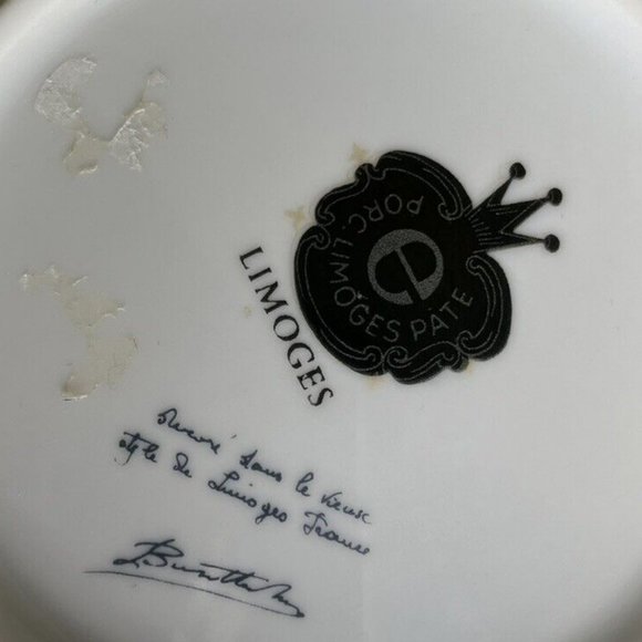 LIMOGES Hand Painted Bowl Signed - Picture 6 of 8